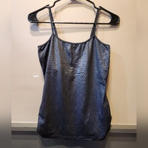 White House Black Market Small Sparkling Black Adjustable Tank Top